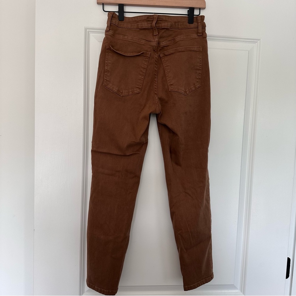 Kut from the Kloth (0) High Rise Mom Jeans in Camel Colored Denim- Zip, Standard - Picture 5 of 10